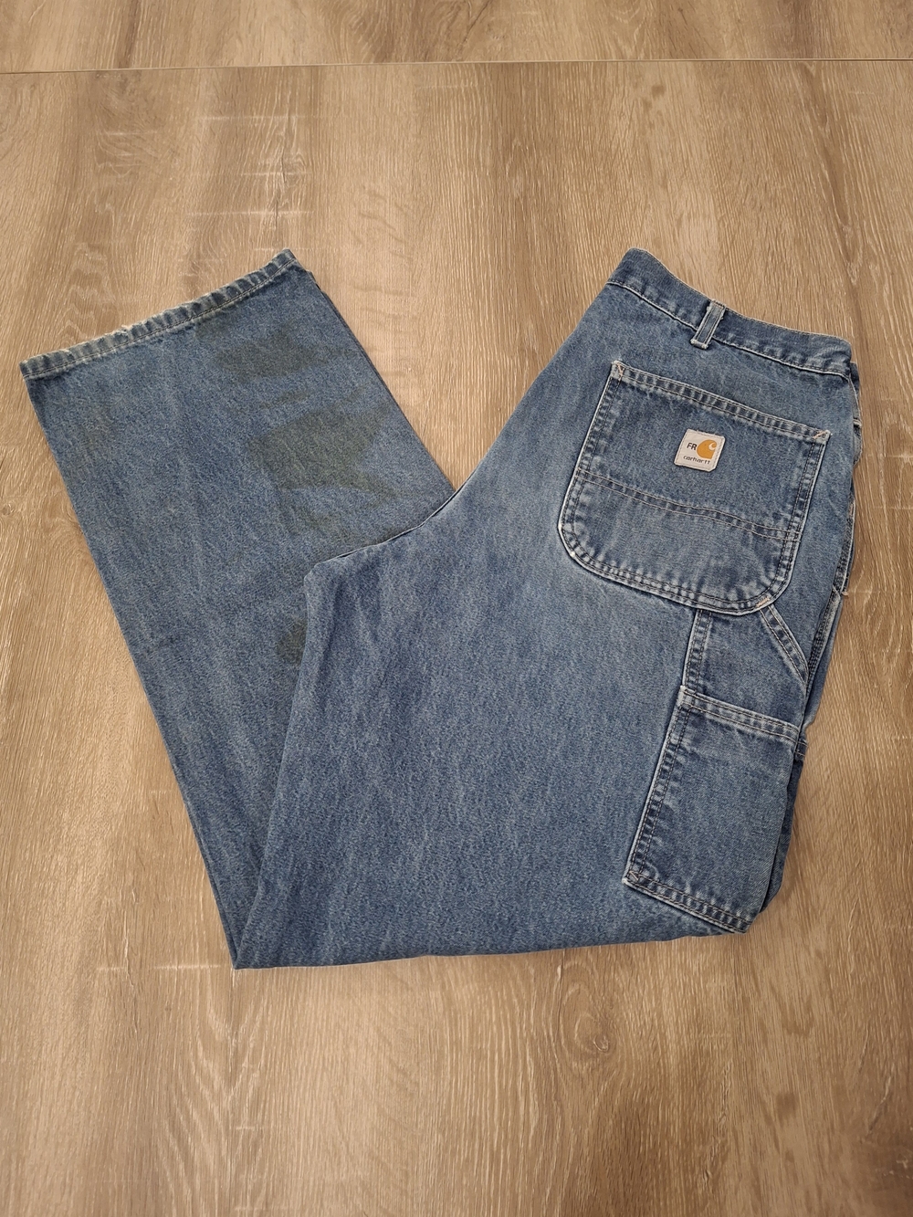 Carhartt FRB13-DNM Flame Resistant Jeans Men's 36x32 Blue Workwear